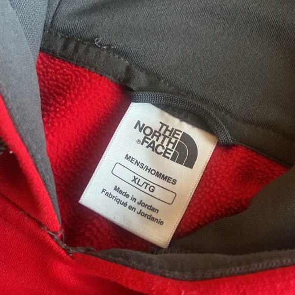 Men’s The North Face hoodie.  Red and gray. Size XL - Picture 6 of 6